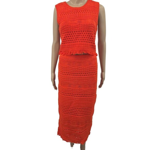House of Harlow Orange Knit Skirt Set, Women's Small, NWT - Picture 11 of 11